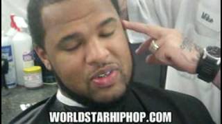 Slim Thug In The Barbershop Cutting Off All His Braids [upl. by Ardnas]