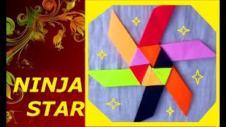 How to Make a Transforming Ninja Star 6 Pointed  Ninja boomerang  craft and science hub [upl. by Armond437]