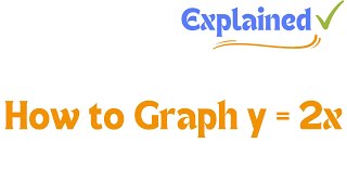 How to Graph y  2x [upl. by Oaoj]