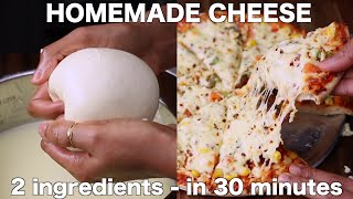 How to make Mozzarella cheese  pizza cheese [upl. by Annairam]