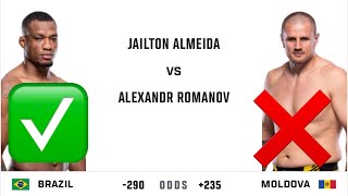 Jailton Almeida vs Alexandr Romanov Prediction  Bets  UFC 302 [upl. by Patrick132]