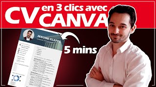 Faire un CV PROFESSIONNEL GRATUIT et RAPIDE avec CANVA 🚀 [upl. by Alleiram]