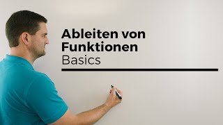 Ableitung Ableiten von Funktionen Basics Grundlagen Differenzieren  Mathe by Daniel Jung [upl. by Ecnerrat]