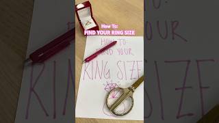 How to easily find your ring size 💍 ringsize diamondring engagementringshopping [upl. by Arikihs]