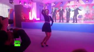 Kalinka kalinka kalinka moja foreign Ministry spokeswoman Maria Zakharova dances Kalinka [upl. by Redfield303]