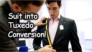 DIY  How to Convert a Suit Into A Tuxedo [upl. by Ynavoj]