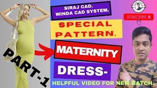 How to Make Womens Maternity Pattern Diy Maternity Dress সঠিক নিয়মে প্যাটার্ন তৈরি শিখুন [upl. by Aleekahs]