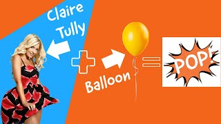 Balloon Pop Challenge  Model Claire Tully  Blow To Pop Balloon [upl. by Aerised]