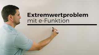 Extremwertproblem mit eFunktion Extremalproblem Mathehilfe online  Mathe by Daniel Jung [upl. by Eido]