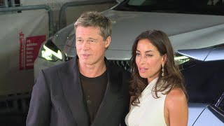 Brad Pitt joined by girlfriend Ines de Ramon on the Venice red carpet  AFP [upl. by Sharlene207]