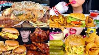 ASMR Cheese Burger Mukbang Compilation 13  Satisfying Eating Sounds  Burgers Asmr [upl. by Bohaty134]