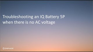 Troubleshooting an IQ Battery 5P when theres not AC voltage being measured [upl. by Braden769]