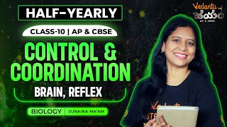 Control amp Coordination Reflex brain  HalfYearly SA1 Class 10 in Telugu  AP amp CBSE [upl. by Nylrem775]