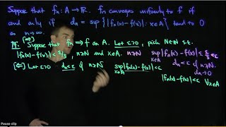 A Criterion for Uniform Convergence [upl. by Romeo]