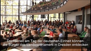 Offene Türen im Sächsischen Landtag  über 4000 Sachsen entdecken Parlament [upl. by Esadnac]