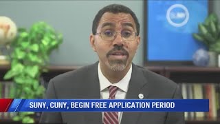 SUNY CUNY Begin Free Application Period [upl. by Aihtnis]