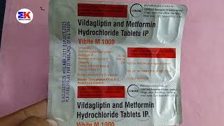 Vibite M 1000 Tablet  Vildagliptin and Metformin Tablet  Vibite M 1000mg Tablet Uses Benefits Dose [upl. by Aidnama]