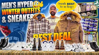 MENS WINTER OUTFITS😱🔥SNEAKERS PRICE HUNTKC COLLECTIONJACKETSPANTSMUFLERSNEAKERS AT BEST PRICE [upl. by Reitman922]