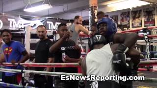 sparring till someone gets dropped mayweather boxing club  EsNews [upl. by Ladd143]