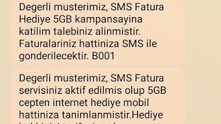 TÜRK TELEKOM BEDAVA 5 GB İNTERNET FATURALI HATLAR İÇİN GEÇERLİ BEDAVA İNTERNET [upl. by Rammus331]