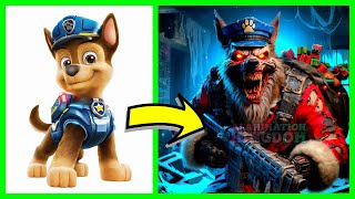 🎄Paw Patrols Spooky Christmas Transformations  Ai Animation Kingdom 2🎄 [upl. by Ecylahs]