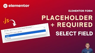 Placeholder for Required Select Field in Elementor Pro Form [upl. by Petulah]