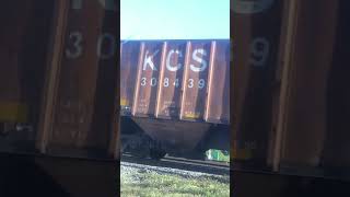 Cpkc grain train departs with kcs es44ac Dpu [upl. by Assilym]