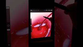 Juicy cherry lips 💋 🍒🌸foryou drawing procreate digitalart short viralvideo [upl. by Mar70]