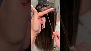 💇🏼‍♀️💇🏼‍♀️A Close Look at How to Knot the Tinsel  Shinny Hair Tinsel Hair [upl. by Scarface]