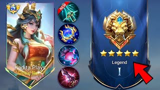 MY LAST GAME BEFORE REACHING MYTHIC😱 KASITA BEST BUILD AND EMBLEM 2024  MLBB [upl. by Sualokin]