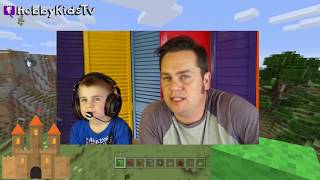 Hobby Kids Challenge each other in this Minecraft Castle Build [upl. by Bilek]