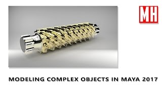 Maya 2017 tutorial  Modeling more complex objects 2  Worm gear [upl. by Hazard]