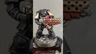 Black Templar Infernus Space Marine painting process warhammer warhammer40k 40k painting paint [upl. by Goldshlag]