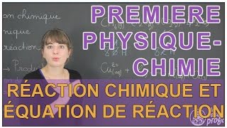 Réaction chimique et équation de réaction  PhysiqueChimie  1ère S  Les Bons Profs [upl. by Mosi362]