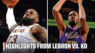 LeBron James vs Kevin Durant was a battle ⚔🍿  Lakers vs Suns  NBA on ESPN [upl. by Maillij]