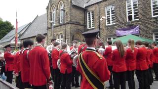 Tewit Youth Band at Delph at the Whit Friday Marches 2014 [upl. by Baryram457]