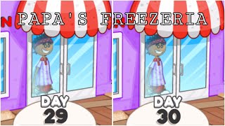 PAPA’S FREEZERIA  DAY 29 amp 30  GAMEPLAY WALKTHROUGH [upl. by Aikyn513]