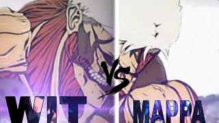 WIT VS MAPPA STUDIO 👀❤‍🩹  COMPARISON BETWEEN WIT AND MAPPA  ATTACK ON TITAN [upl. by Nohsav]