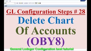 GL Configuration Steps 28 Delete Chart of Accounts OBY8 [upl. by Gareth]