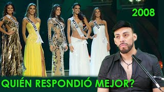 QUIÉN RESPONDIÓ MEJOR MISS UNIVERSO 2008 [upl. by Sueaddaht]