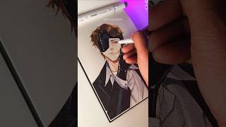 Drawing Lord Aizen with Watercolors amp Alcohol Markers✨️ [upl. by Alabaster744]