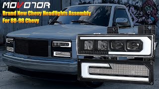 MOVOTOR LED Headlights Assembly for 8898 Chevy [upl. by Woods]