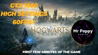 Hogwarts Legacy  GTX 1660  i5 10400  1080p High Settings [upl. by Aleakcim193]