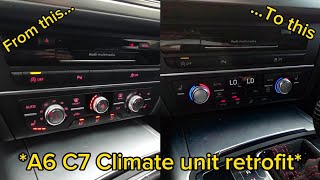 Audi A6 C7 Climate Control unit Retrofit [upl. by Hewett98]