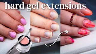 Builder Gel Extensions  Hard Gel on Forms 🪄💅🏻 [upl. by Asiole]