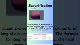 What is saponification reaction chemistry shorts what [upl. by Duyne]