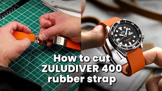 How to fit the ZULUDIVER 400 rubber strap [upl. by Miah990]