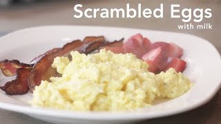 How to Cook Scrambled Eggs with milk [upl. by Novia]