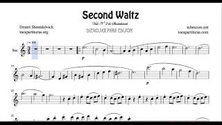 Waltz Nº 2 Sheet Music for Alto Saxophone amp Baritone Sax E Flat Vals by Shostakovich [upl. by Aneeroc]