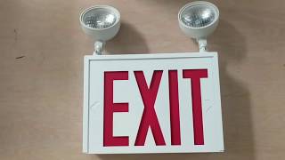 NYCOMBOR2 New York City Approved Exit Sign  Emergency Light Combo [upl. by Dier]